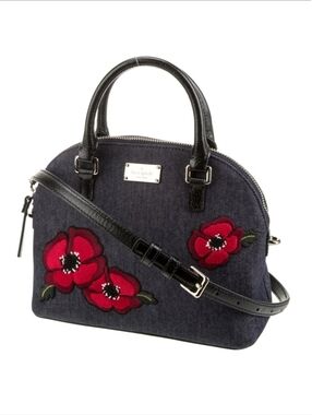 Kate Spade Mini Carli Grove Street Poppy Satchel Convertible Bag Denim